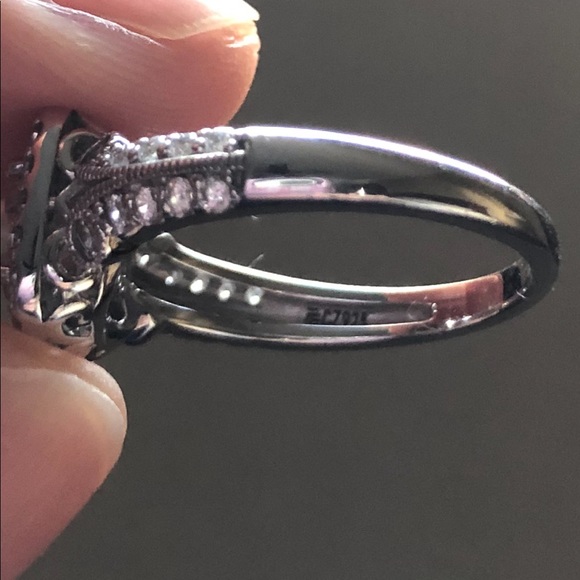 QVC Vintage style sterling silver CZ ring - Picture 5 of 7